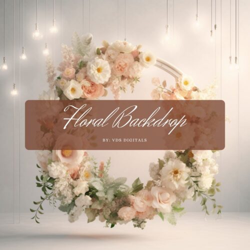 Floral Ring Digital Backdrop